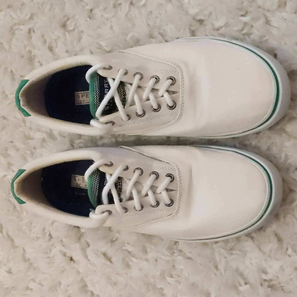 Mens white Sperry top sider